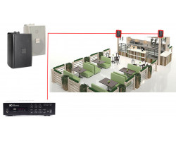 Акустическая система для летних площадок 2 настенных динамика BOSCH